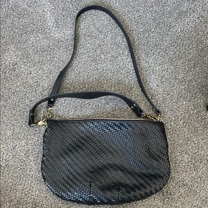 Clare V Black Woven Shoulder Bag